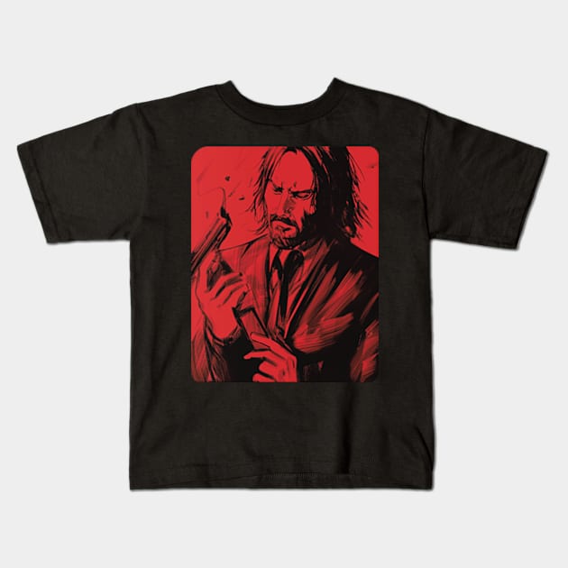 John Wick Movie, JW 4, John Wick 4 Movie Kids T-Shirt by IchiVicius